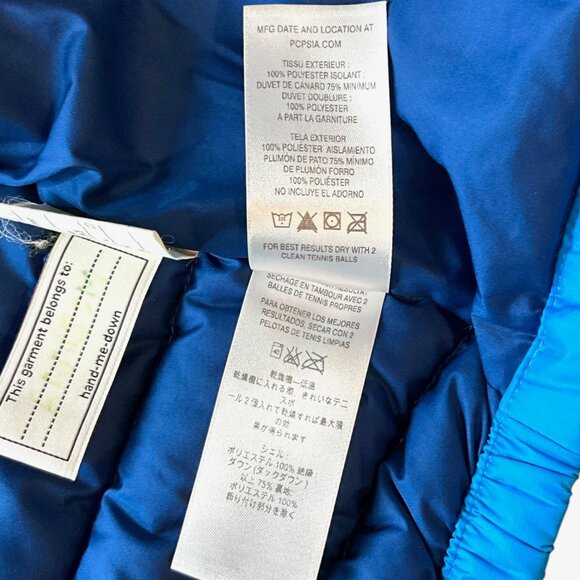 Patagonia Baby Down Sweater Jacket Blue Full Zip Size 3T - Picture 8 of 11